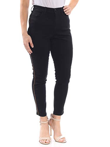 Style & Co Petite Chain Embellished High Rise Skinny Jeans