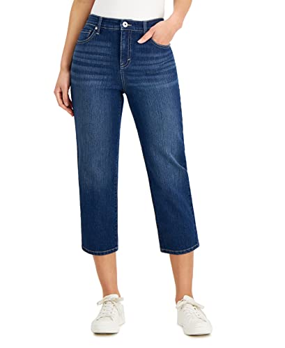 Style & Co Petite High Rise Straight Crop Jeans
