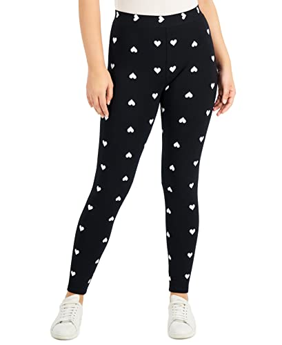 Style & Co Petite Heart Print Leggings