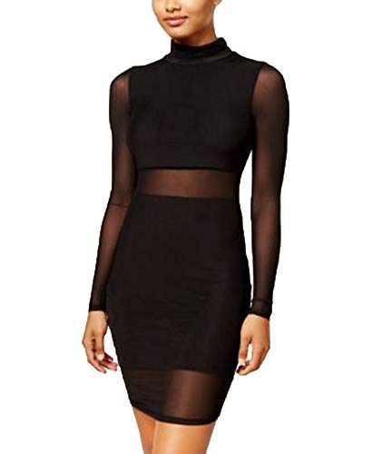 Material Girl Juniors Illusion Mesh Bodycon Dress