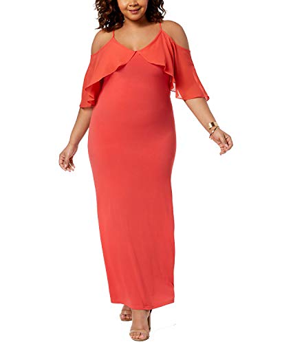 NY Collection Plus Petite Plus Size Cold Shoulder Maxi Dress