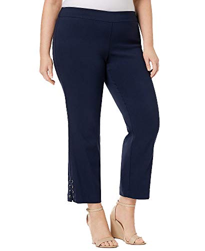 JM Collection Plus Size Lace Up Ankle Pants