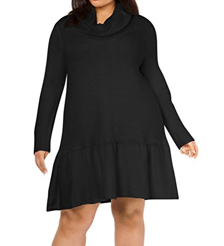 Plus Size Cowlneck Dropped-Waist Dress USAFashion Plus Size Cowlneck Dropped-Waist Dress USAFashion