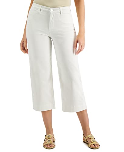Charter Club Petite Cropped Wide Leg Jeans