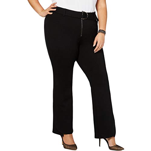 I.N.C. Petite Plus Size Belted Ponte Bootcut Pants