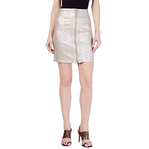 Zip Front Mini Skirt
