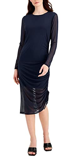 INC International Concepts Solid Ruched Dress