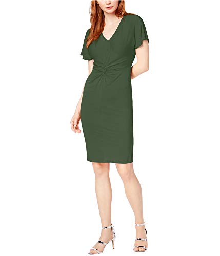 Bar III Twist Front Flutter Sleeve Dress