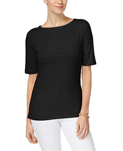 Charter Club Elbow Sleeve Textured Top