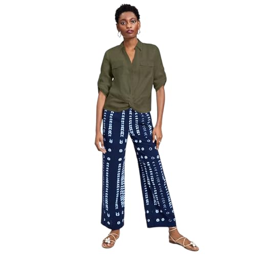 INC International Concepts Petite Linen Twist Hem Shirt