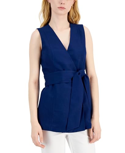 Alfani Sleeveless Tie Front Top