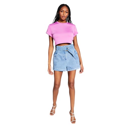 INC International Concepts Jeannie Mai X Inc Denim Belted Cargo Shorts