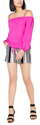 INC Petite Striped Paper Bag Tie-Front Shorts