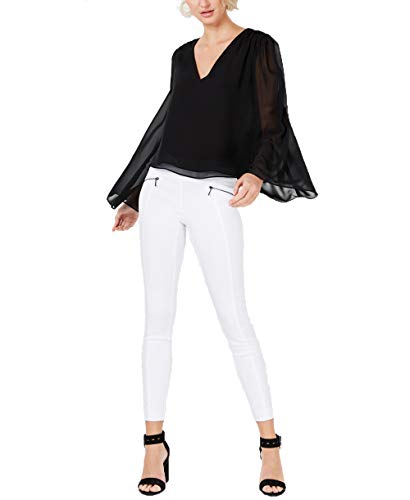 Zip-Pocket Pull-On Skinny Pants