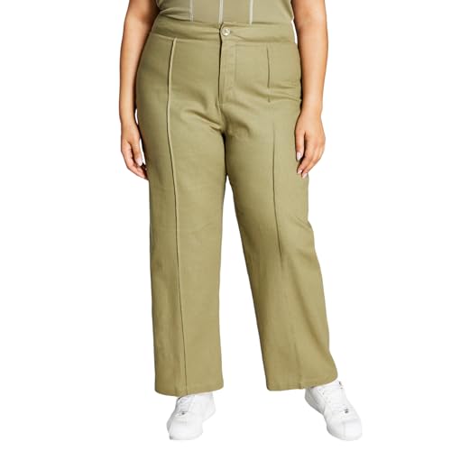 And Now This Trendy Plus Size Cotton High-Rise Pants
