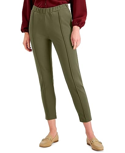 Alfani Petite Solid Seamed Cropped Pants