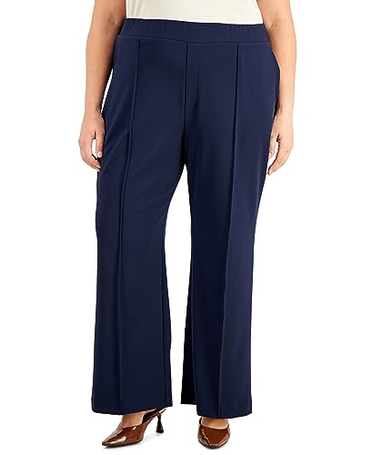 Alfani Plus Size Pull On Straight Pants
