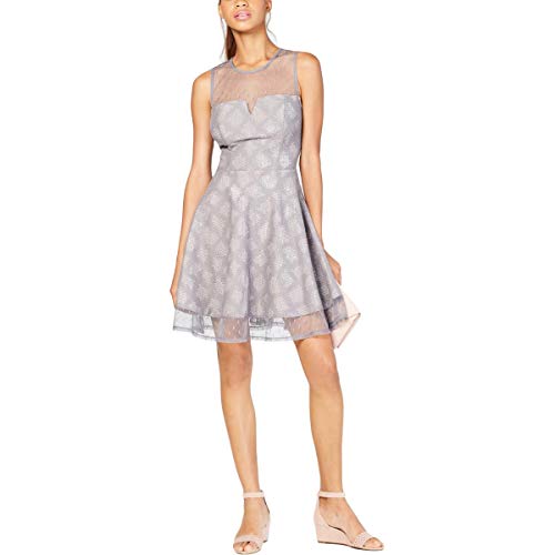 City Studios Juniors Glitter Fit Flare Dress