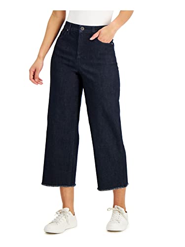 Wide-Leg Ankle-Length Jeans