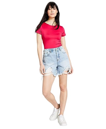 Now This Womens Cotton Denim Boyfriend Shorts