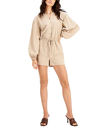 INC International Concepts Drawstring Waist Puff Sleeve Romper
