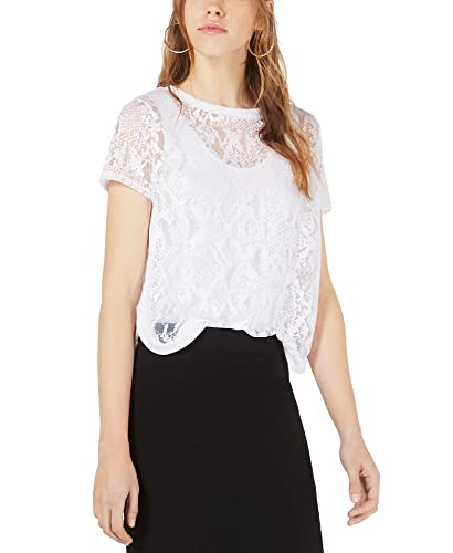 Bar III Sheer Burnout Mesh Top