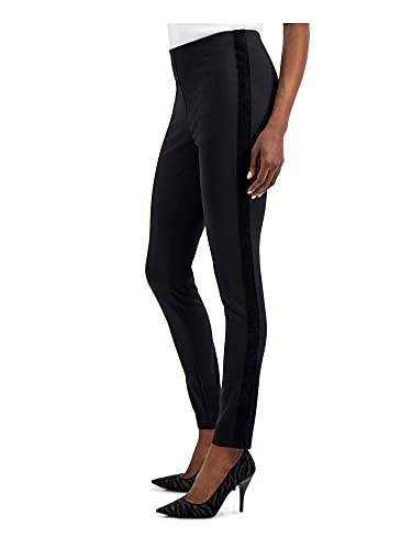 INC International Concepts Velvet Trim Skinny Ponte Ankle Pants