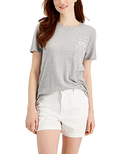 Style & Co Daisy Heart Cotton T-Shirt