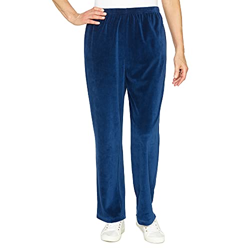 Womens Missy Precious Jewels Velour Straight Leg Short Length Pants