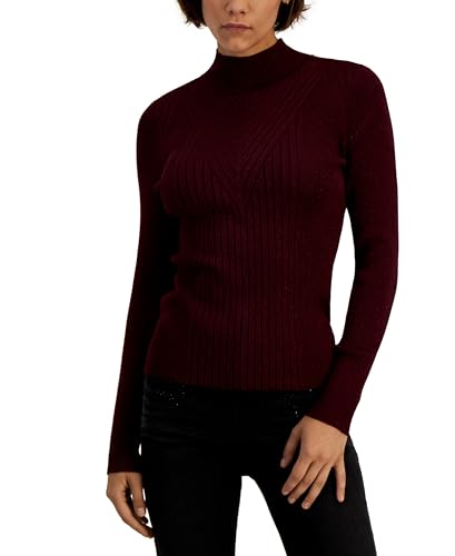 INC International Concepts Womens Shine Ribbed Turtleneck Sweater