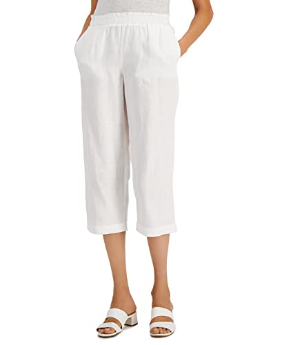 Charter Club Petite Linen Cropped Pants