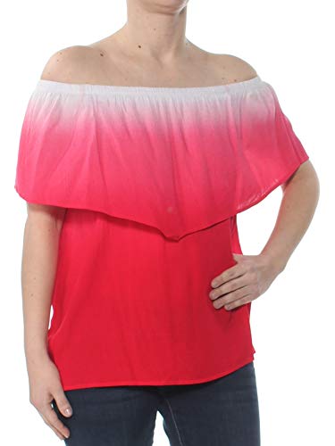 Juniors' Off-The-Shoulder Flounce Top