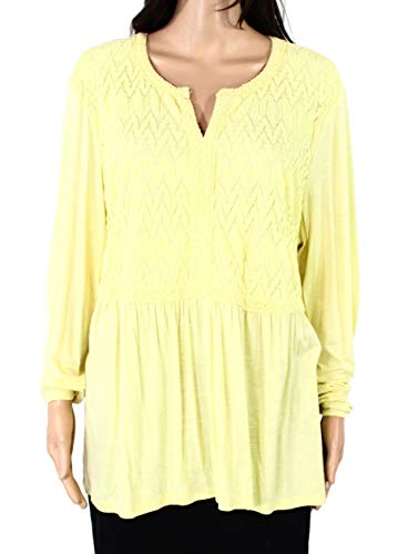 Style & Co Lace Front Draped Top