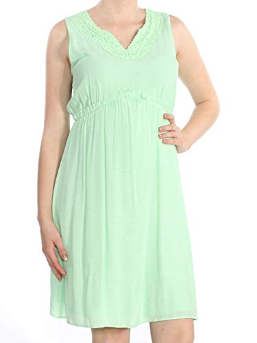 NY Collection Crochet Trim Empire Waist Dress