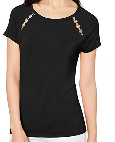 Grommet Trim T-Shirt