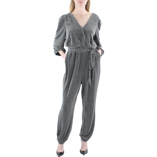 Inc International Concepts Metallic Belted Jumpsuit
