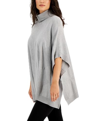 Alfani Womens Turtleneck Poncho Sweater