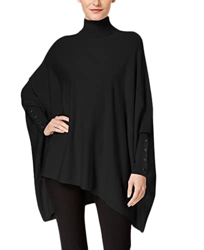 Alfani Petite Turtleneck Poncho Sweater
