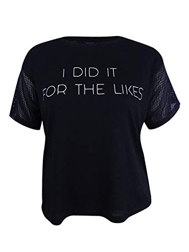 Material Girl Active Juniors Mesh Sleeve Graphic T-Shirt