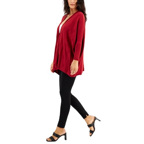 Alfani Womens Diamond Stitch Open Front Cardigan
