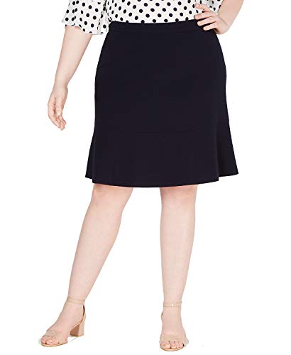 Bar III Plus Size Bi Stretch Ruffled Skirt
