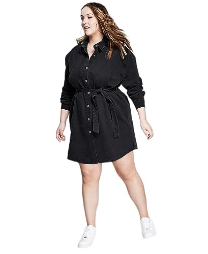 Now This Trendy Plus Size Tie Waist Shirtdress