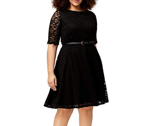 Charter Club Plus Size Belted Lace A Line Dress