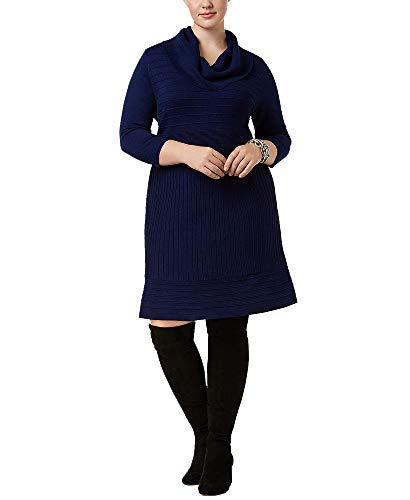 Plus Size Cowl Neck Sweater Dress
