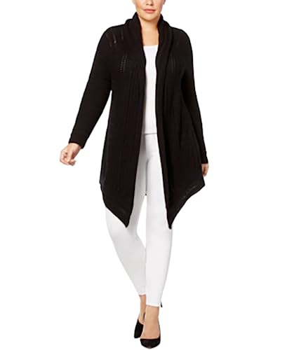 Style & Co Plus Size Pointelle Open Front Cardigan
