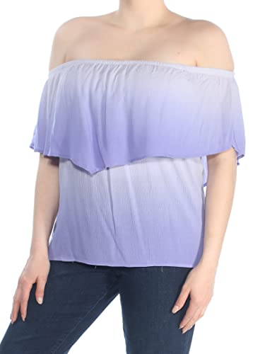 Juniors' Off-The-Shoulder Flounce Top