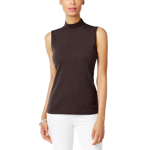Karen Scott Mock Neck Tank Top