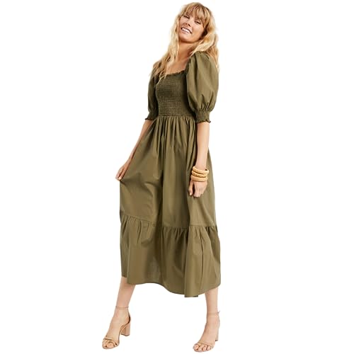 INC International Concepts Smock Puff Sleeve Dress