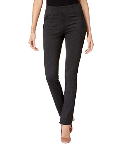 I.N.C. Faux-Leather-Trim Straight-Fit Pants