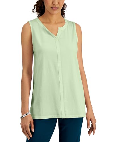 Karen Scott Split Neck Sleeveless Tunic
